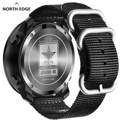 APACHE-46 Men Digital Watch Outdoor Sports Running Swimming Outdoor Sport Watches Altimeter Barometer Compass WR50M