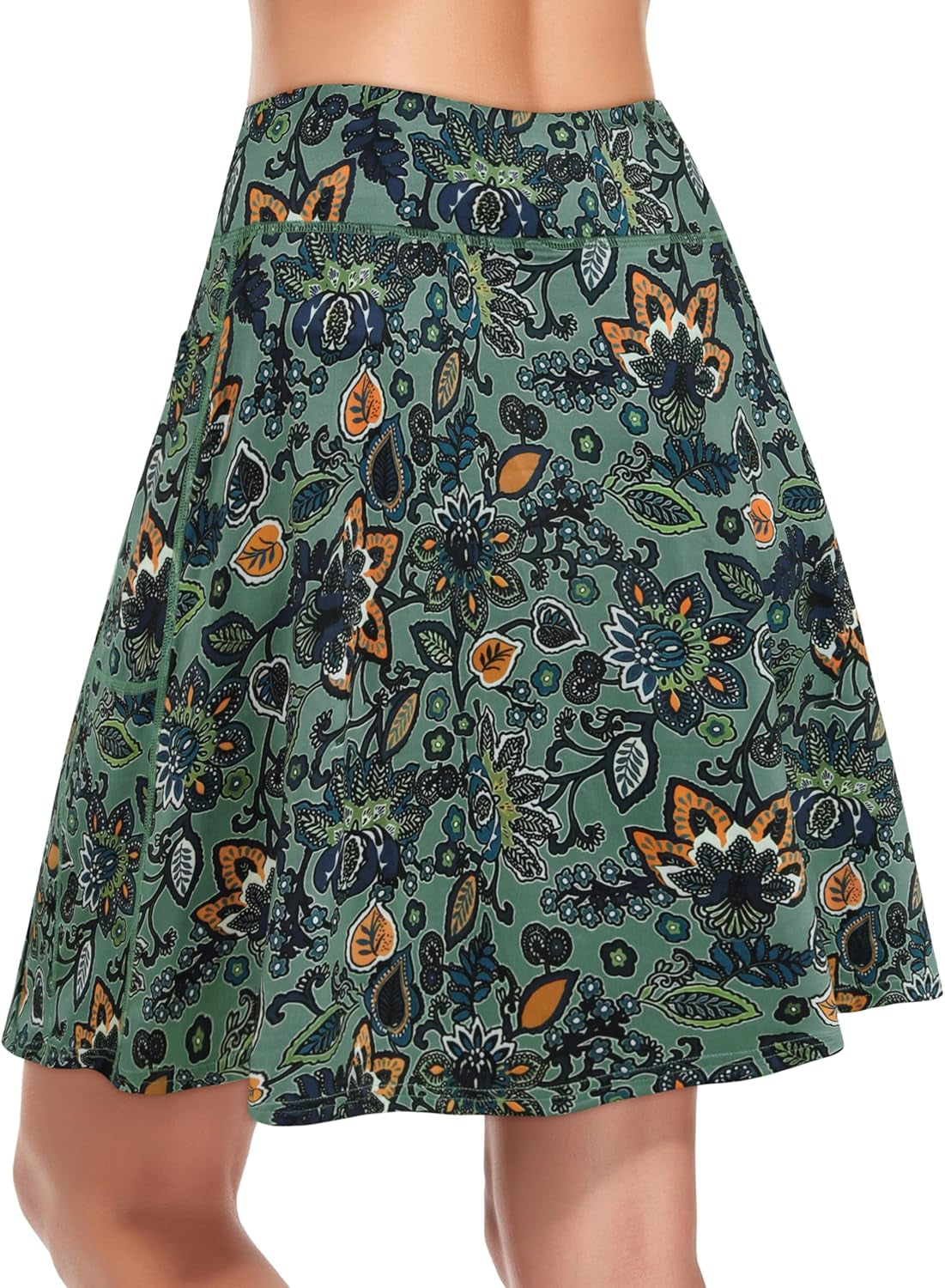 Women'S 20" Knee Length Skorts Skirts Tennis Athletic Golf Causal Skort with 4 Pockets